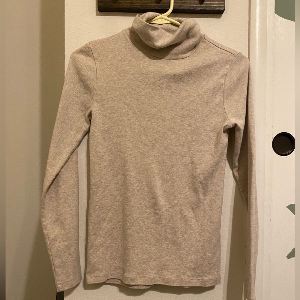 J. Crew Light Tan Turtleneck Sweater